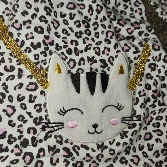 💓 3/$10 Kids Headquarters Girl's 6X Cute Long Sleeve Cat Blouse - Picture 3 of 8